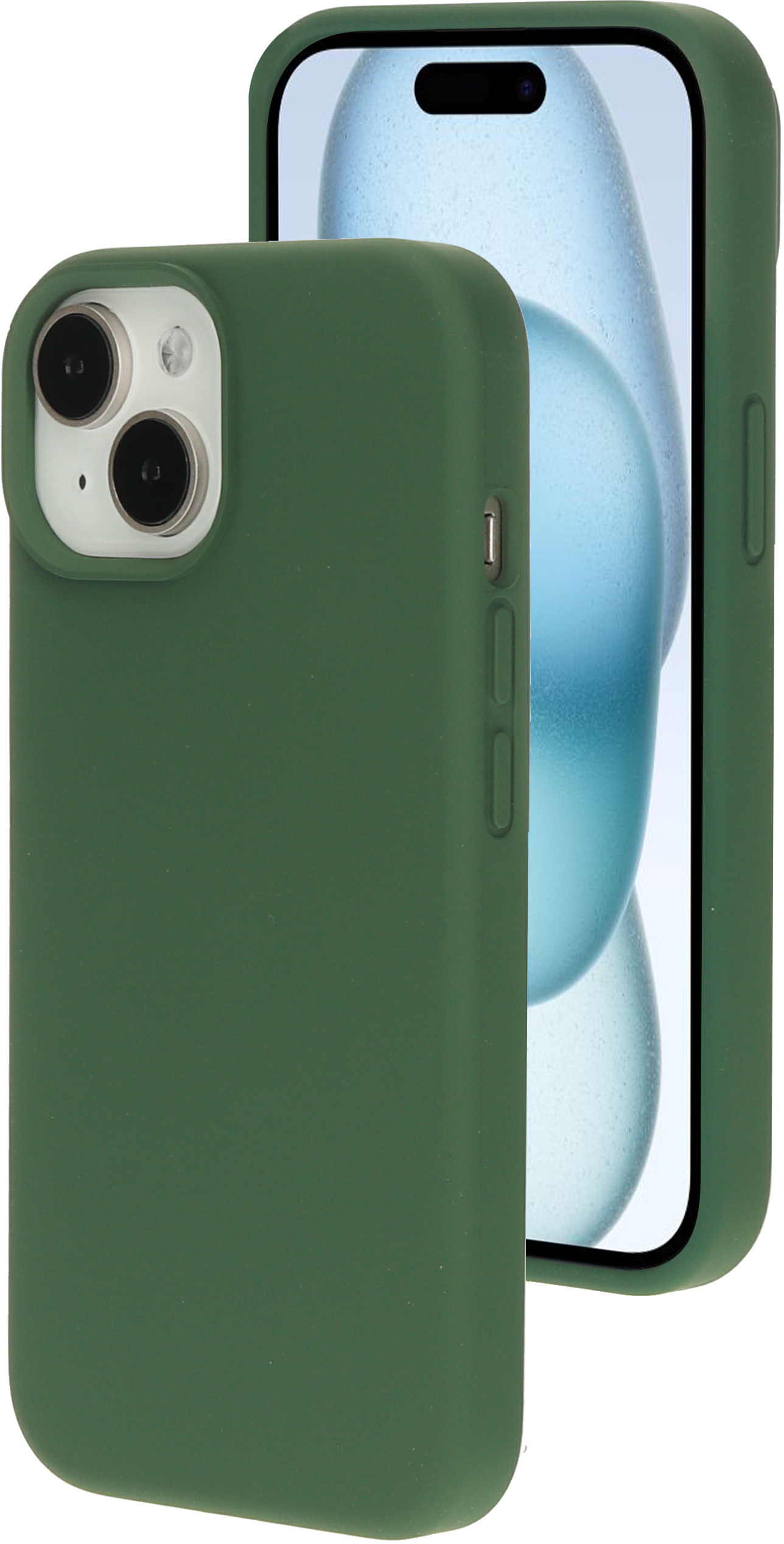 Mobiparts Silicone Cover Apple iPhone 15 Forest Green