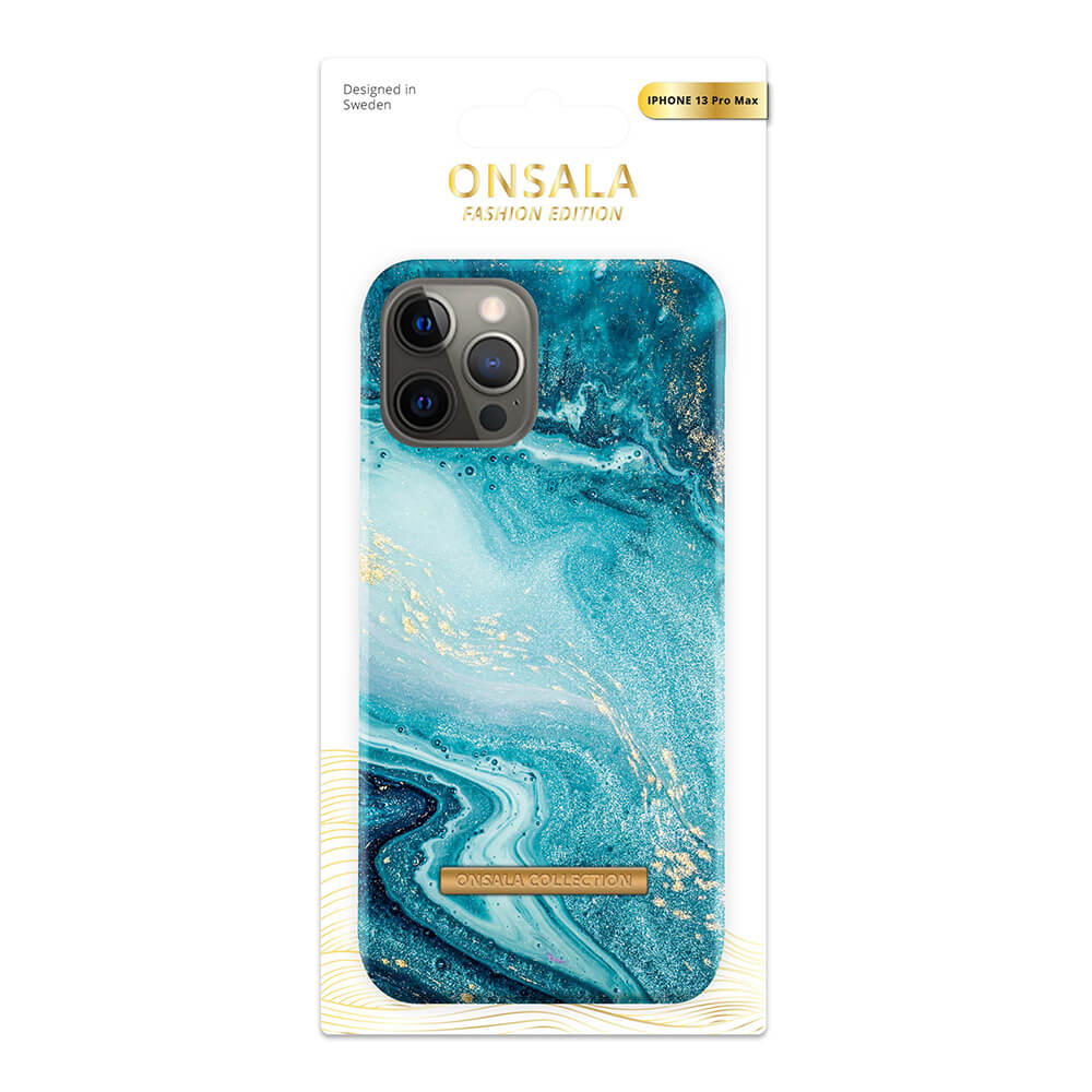 Onsala Wallet Case Soft Blue Sea Marble - iPhone 13 Pro Max – image 2