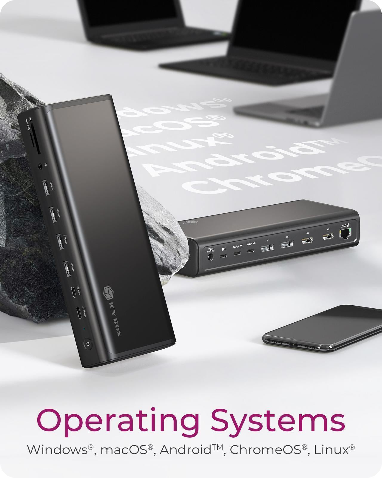 ICY BOX DockingStation 17-in-1, six video output – image 8