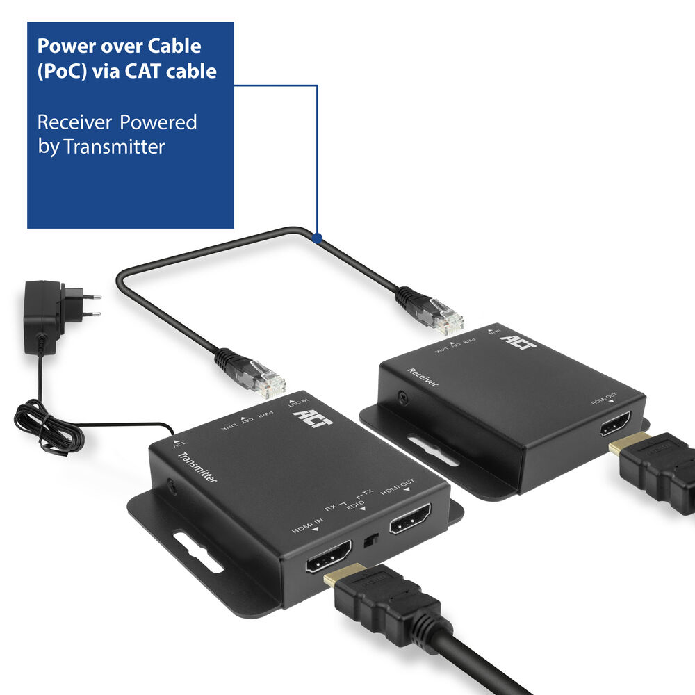 ACT 4K HDMI 1.4 extender set over CAT6 UTP with IR support, 40 meters – image 8