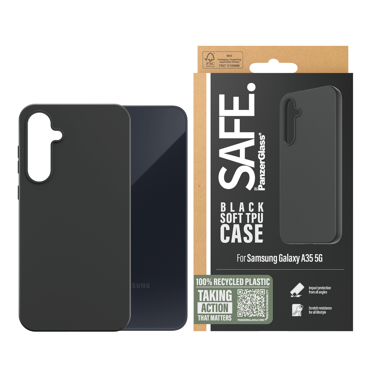 PanzerGlass SAFE. by PanzerGlass® TPU Case Samsung Galaxy A35 5G | Black – image 2