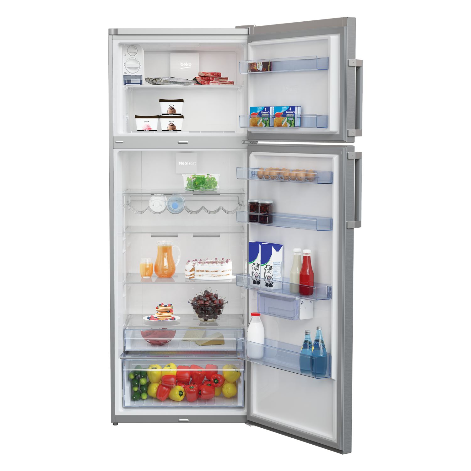 Beko RDNE535E31ZX fridge-freezer Freestanding – image 3