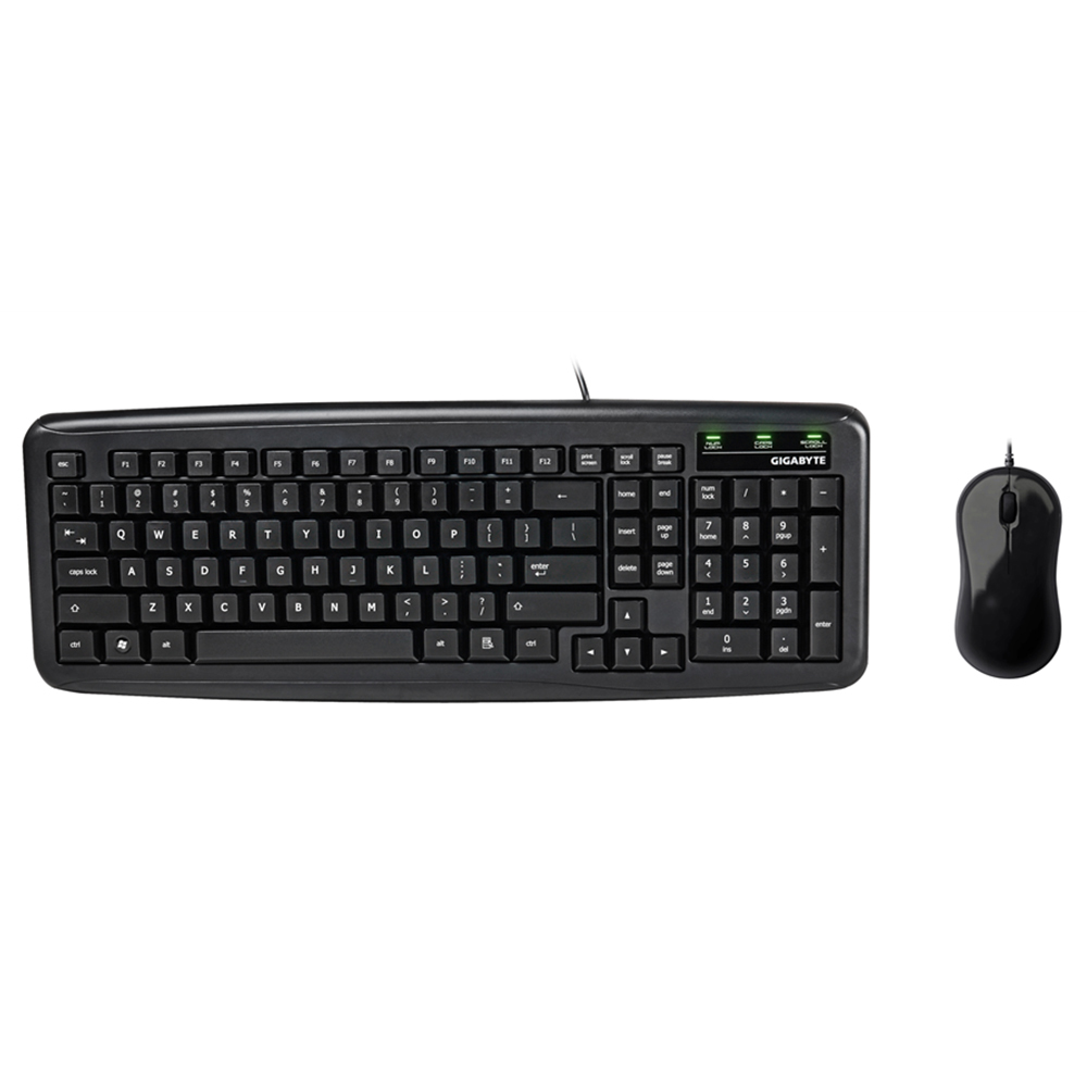 GIGABYTE KM5300-SP keyboard Mouse included Home USB QWERTY English Black