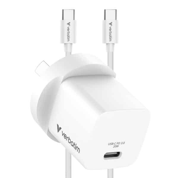 Verbatim Mini GaN Charger with USB-C Cable