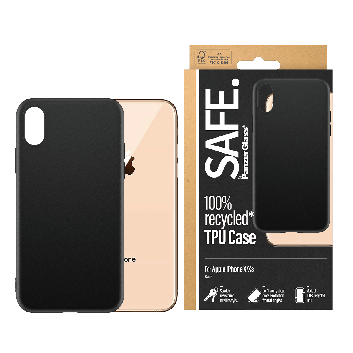 PanzerGlass SAFE. by PanzerGlass® TPU Case iPhone X | Xs | Black – image 2