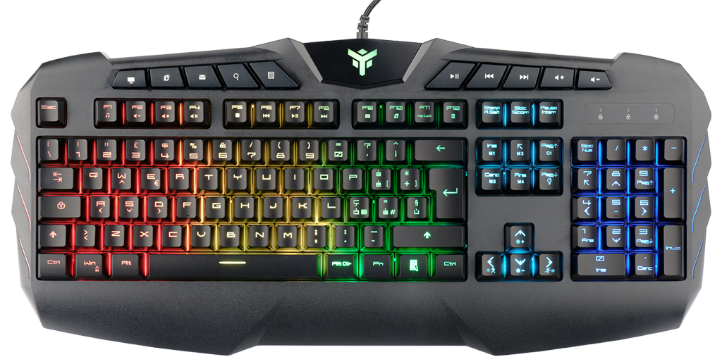 itek T20 keyboard Mouse included Gaming USB Italian Black – image 3