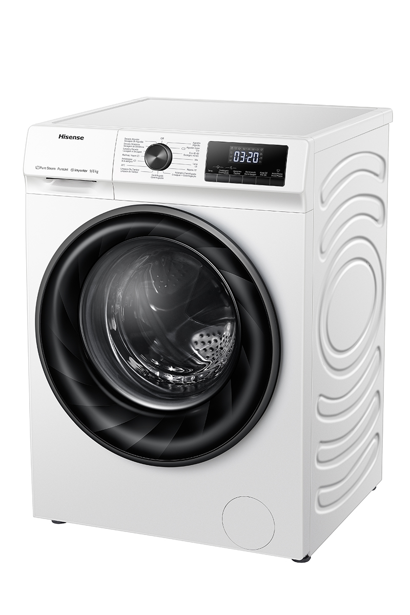 Hisense WDQY901428VJM washer dryer Freestanding Front-load Black, White – image 5