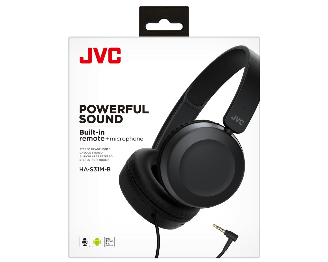 JVC HA-S31M-B headphones/headset Wired Head-band Calls/Music Black – image 3