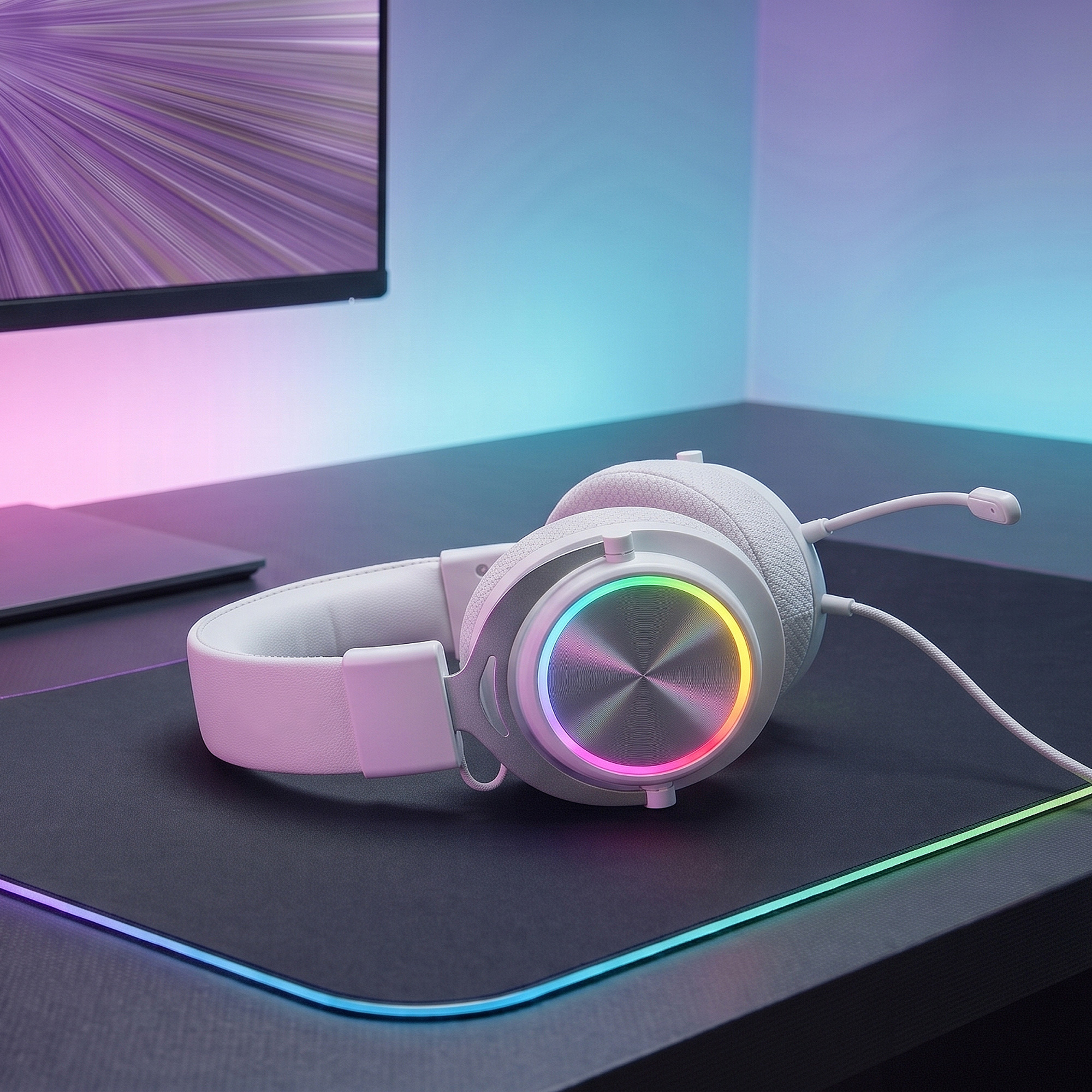 Mars Gaming MHFORGEW headphones/headset Wired Head-band USB Type-C / USB Type-A White – image 4