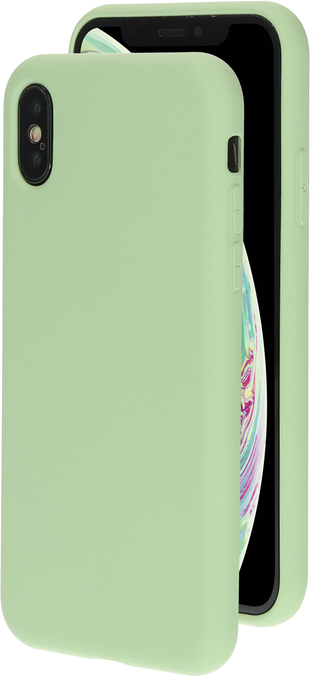 Mobiparts Silicone Cover Apple iPhone X/XS Pistache Green