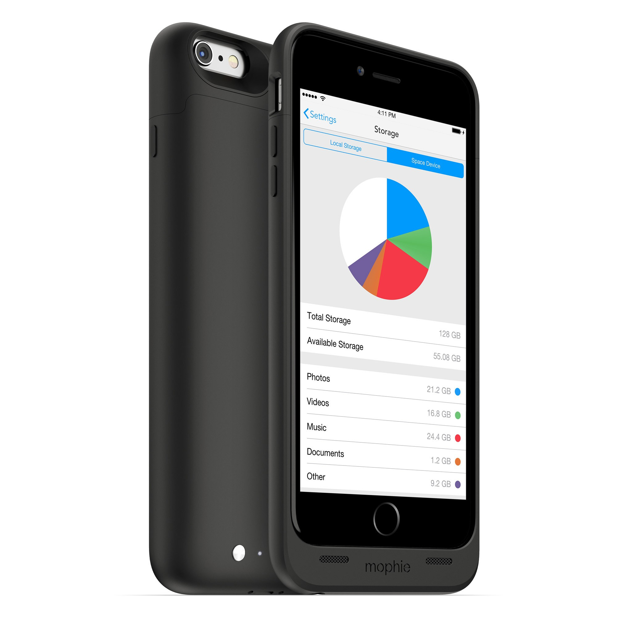 mophie 3054_SP-IP6P-32GB-BL mobile phone case Cover Black