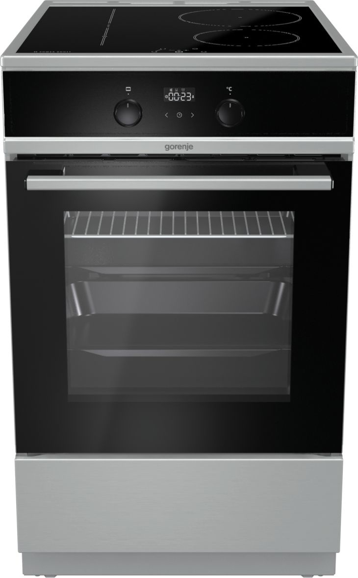 Gorenje EIT5355XPD Freestanding cooker Electric Zone induction hob Black, Stainless steel – image 2