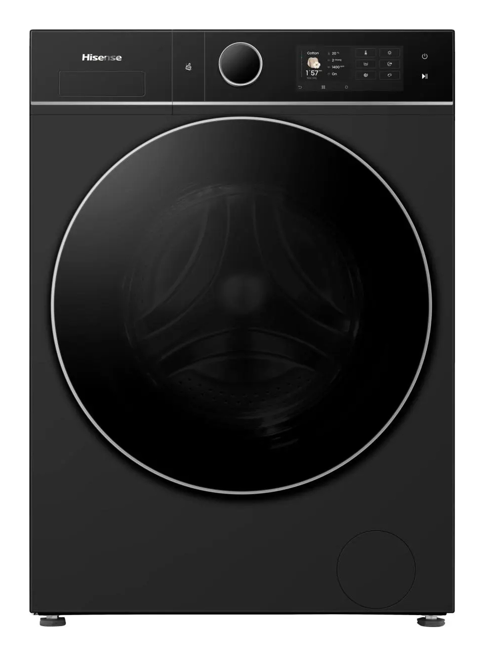 Hisense WD5I1245BBRH/BL washer dryer Freestanding Front-load Black – image 2