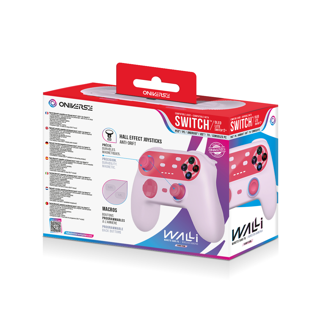 Oniverse Wireless Bluetooth controller Walli - Candy Pink (Nintendo Switch / PC / Mobile) – image 6