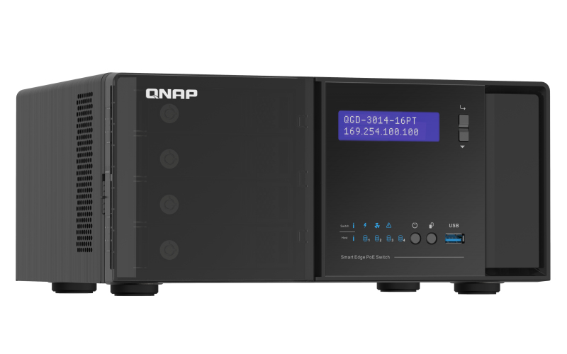 QNAP QGD-3014-16PT-8G network switch Managed Gigabit Ethernet (10/100/1000) Power over Ethernet (PoE) Black – image 2