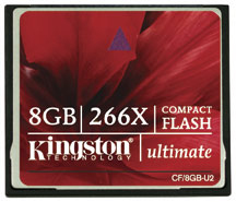 Kingston Technology 8GB Ultimate CompactFlash 266x w/Recovery s/w