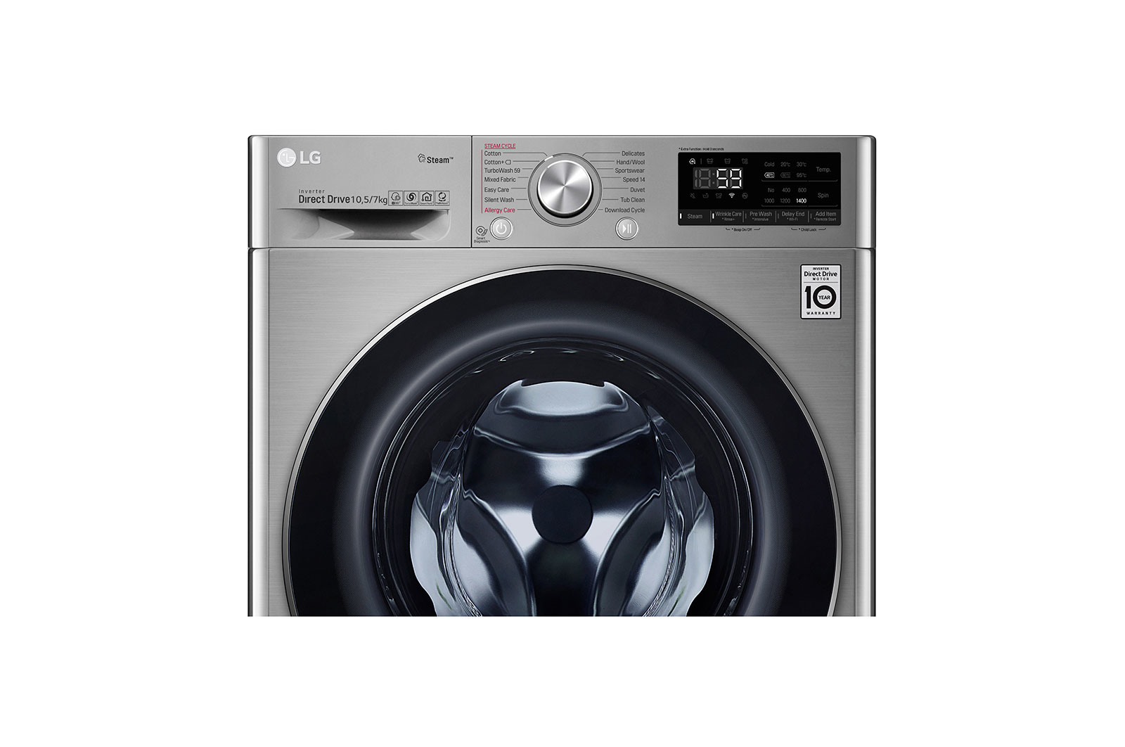 LG F4DV710H2T washer dryer Freestanding Front-load Stainless steel – image 4