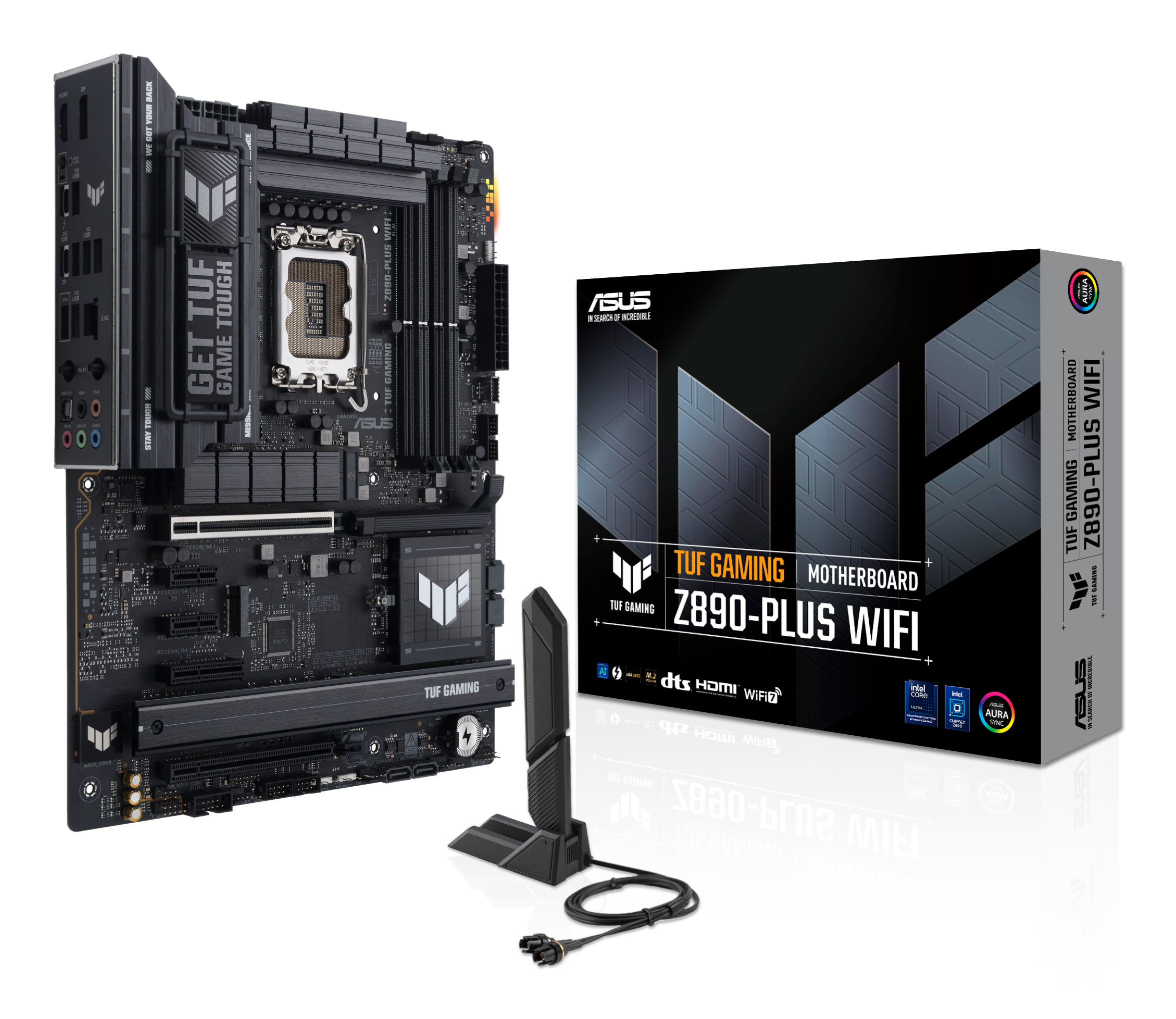 Tarjeta Madre ASUS TUF GAMING Z890-PLUS WIFI - Socket 1851 - 4xDDR5 - 9066+(OC)MHz - HDMI - DisplayPort - ATX - TUF GAMING Z890-PLUS WIFI