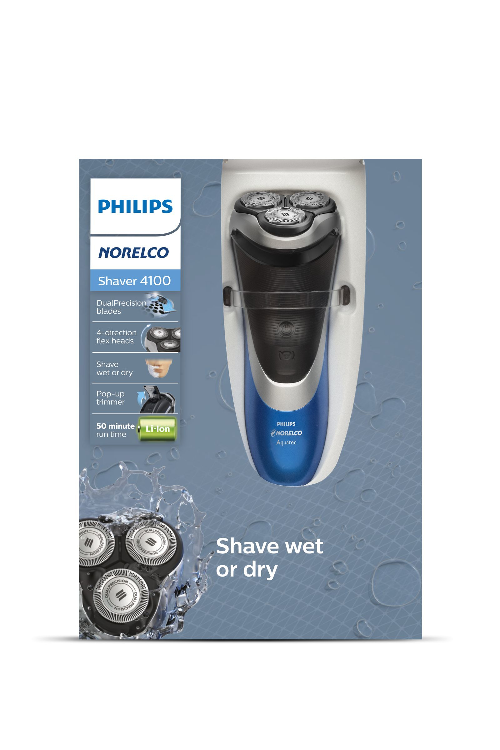 Philips Norelco Shaver 4100 wet and dry electric razor AT810/41 – image 3