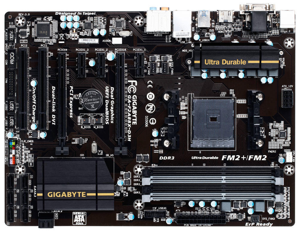 GIGABYTE GA-F2A88X-D3H AMD A88X Socket FM2+ ATX – image 2
