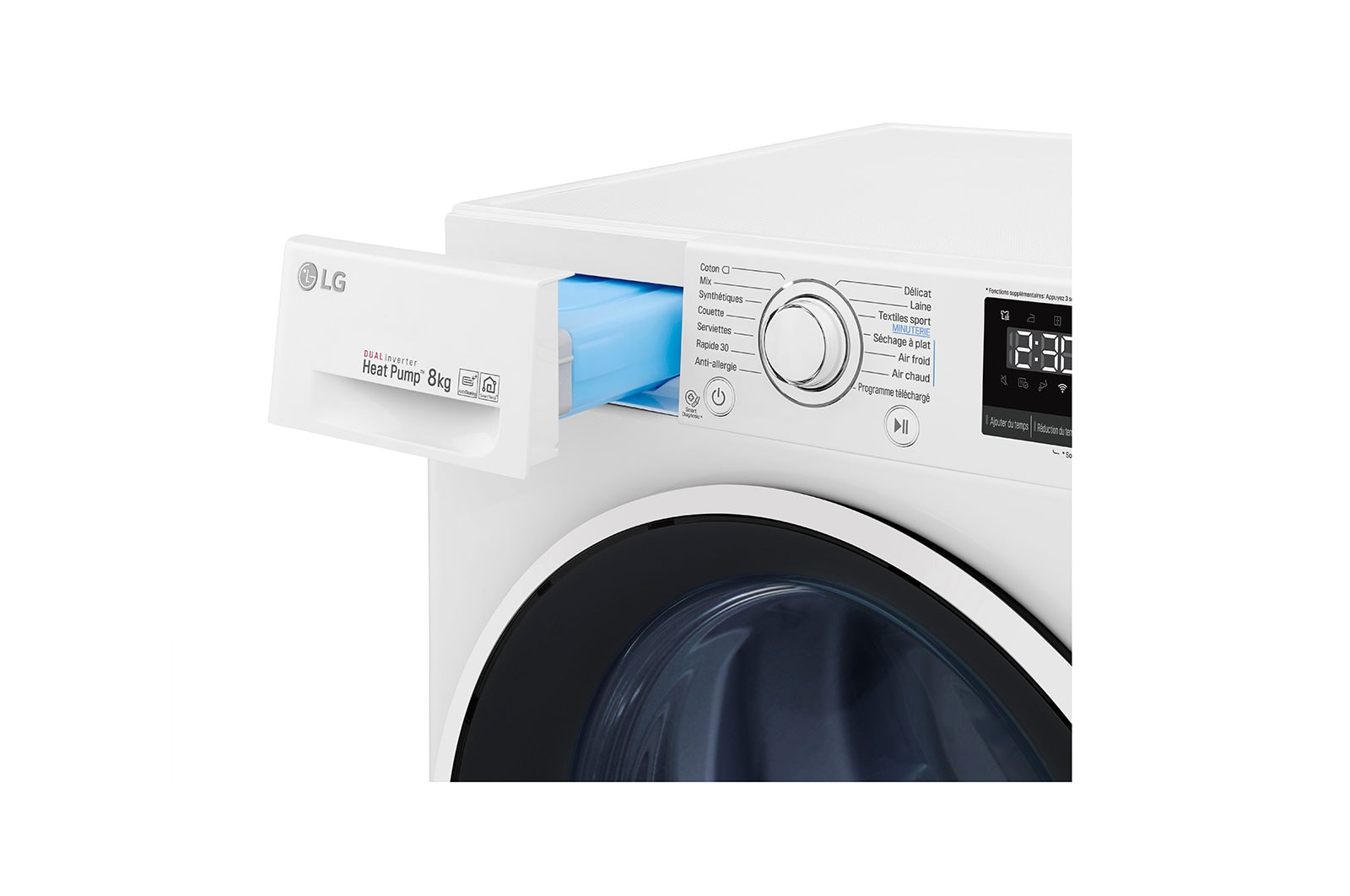 LG RH8030WH tumble dryer Freestanding Front-load – image 5