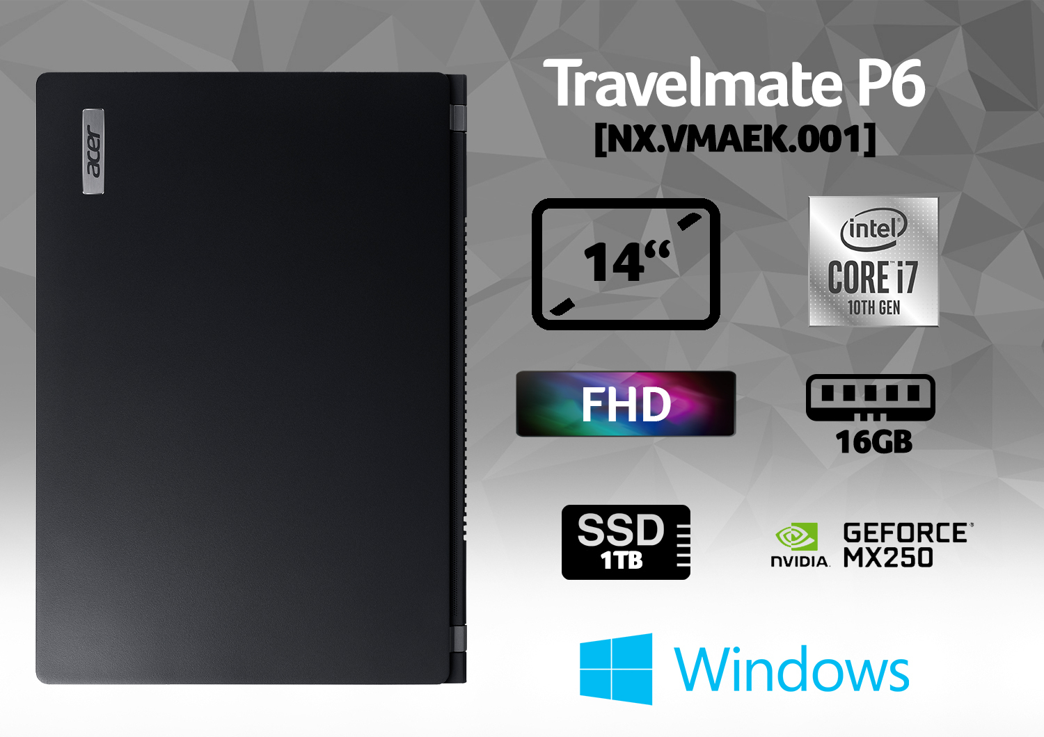 Acer TravelMate P6 P614-51TG-G2-76U0 Intel® Core™ i7 i7-10510U Laptop – image 9