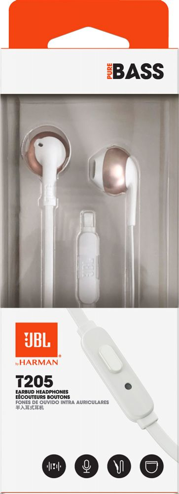 JBL T205 Headset Wired In-ear Calls/Music Rose gold – image 7