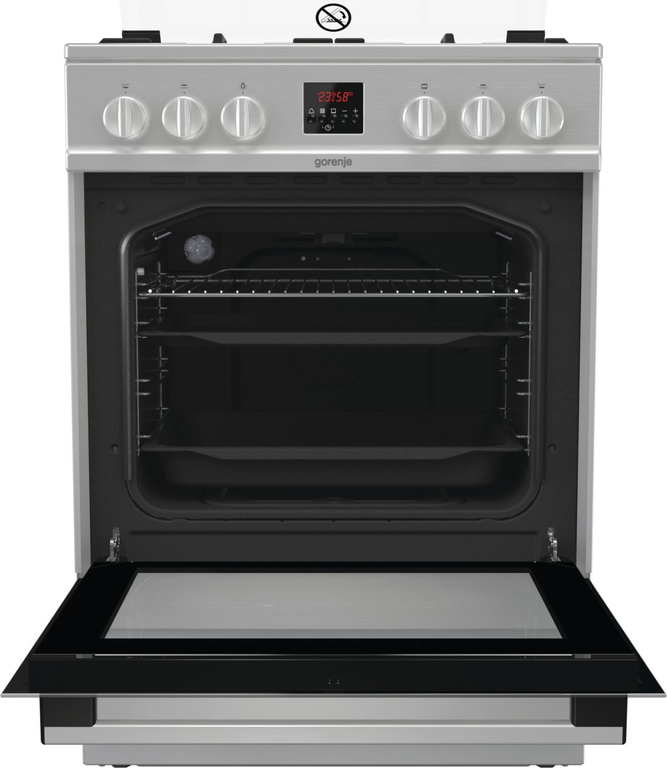 Gorenje GI6320XA cooker Freestanding cooker Gas Black, Stainless steel – image 4