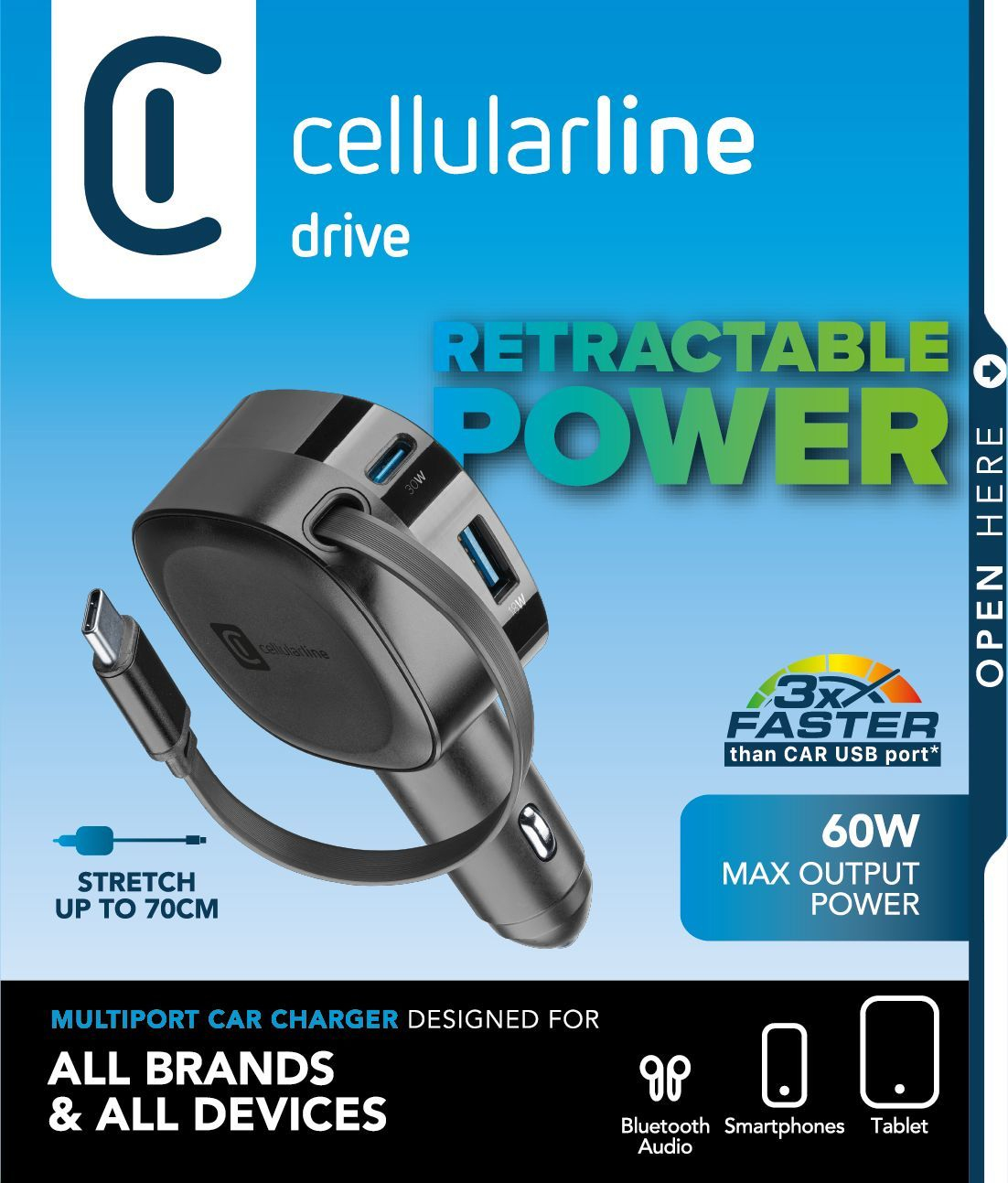 Cellularline Retractable Car Charger – image 2