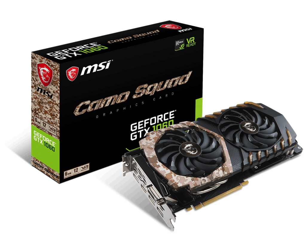 MSI GEFORCE GTX 1060 CAMO SQUAD 6G