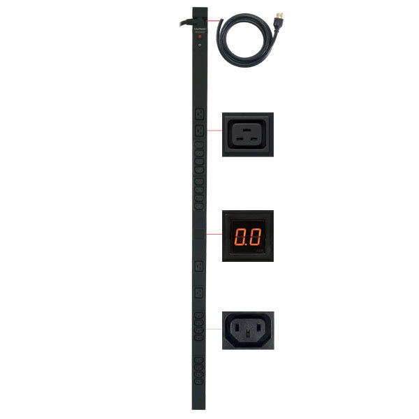 CyberPower PDU20MVHVT20F power distribution unit (PDU) 20 AC outlet(s) 0U Black – image 2