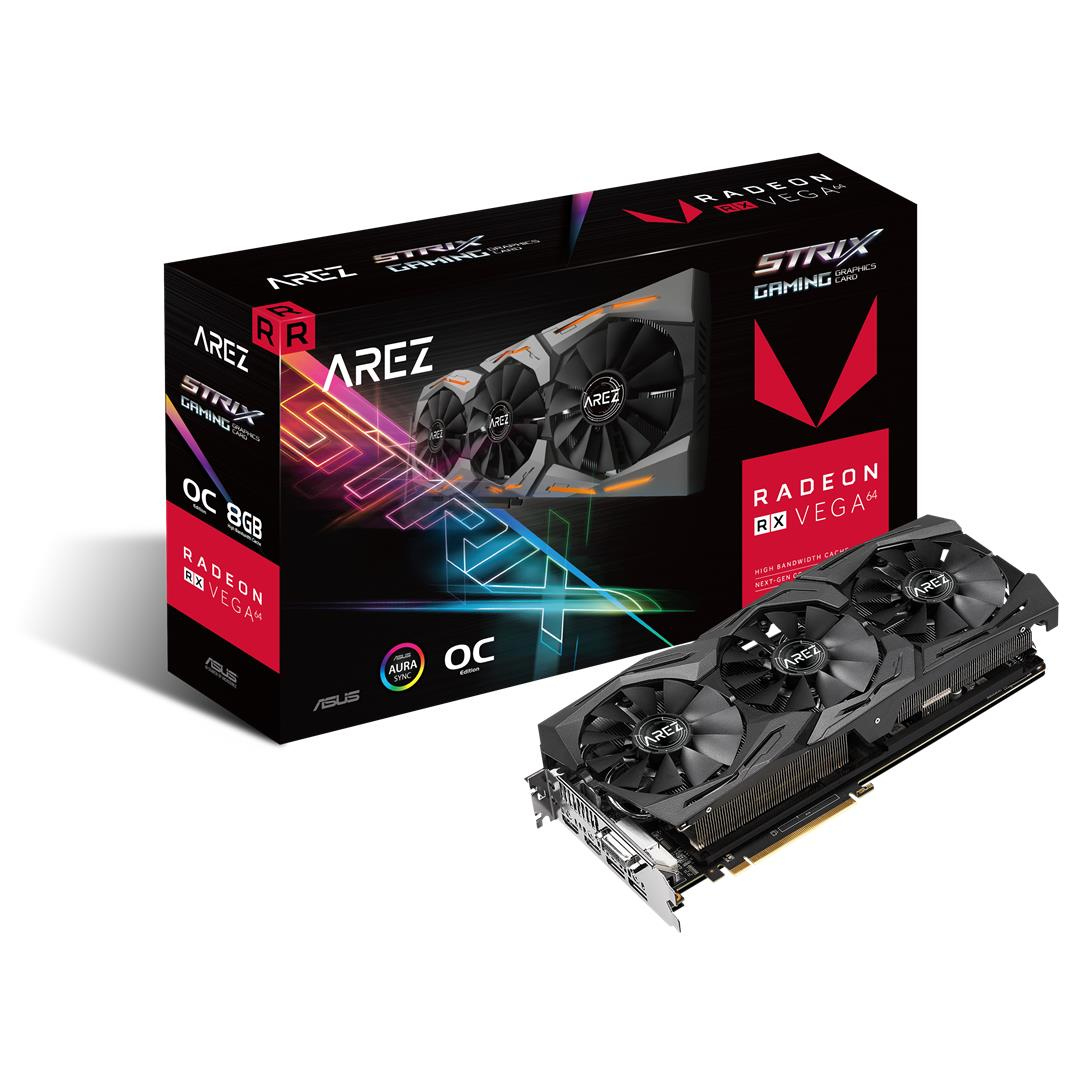 ASUS ROG AREZ-STRIX-RXVEGA64-O8G-GAMING AMD Radeon RX Vega 64
