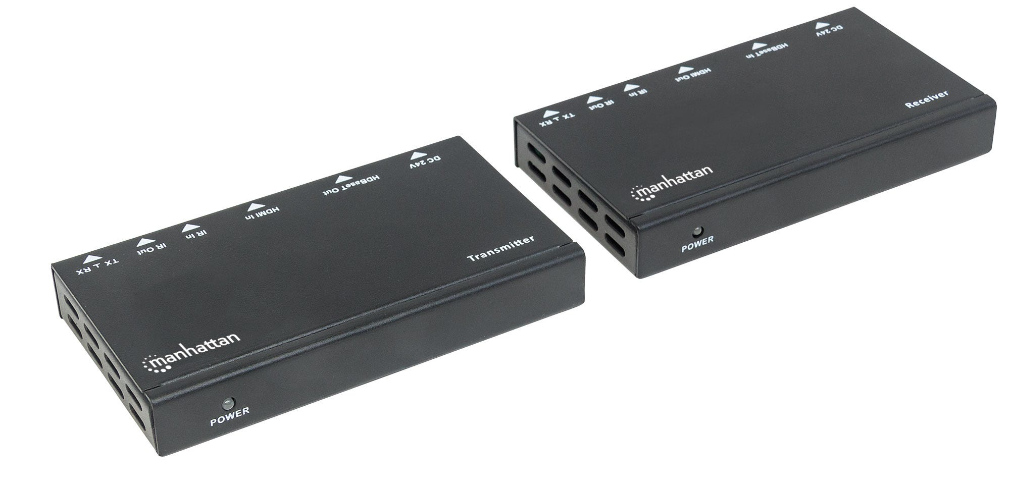 Manhattan 4K HDMI HDBaseT over Ethernet Extender Kit, Extends Distances of 4K@30Hz up to 40m and 1080p up to 70m Using Single Ethernet Cable, Power over Cable, – image 2