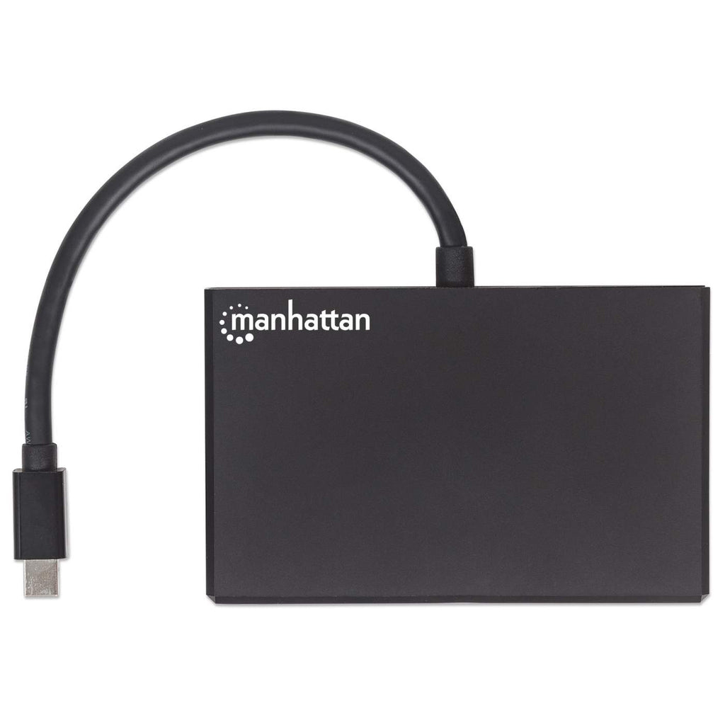 Manhattan Mini DisplayPort to 4-Port DisplayPort Splitter Hub with MST, 4K@30Hz, USB-A Powered, Video Wall Function, HDCP 2.2, Black, Box – image 4