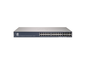 LevelOne 20 GE PoE-Plus + 4 GE PoE-Plus Combo SFP + 4 10GE SFP-Plus L2-Plus Managed Switch, 185W – image 3