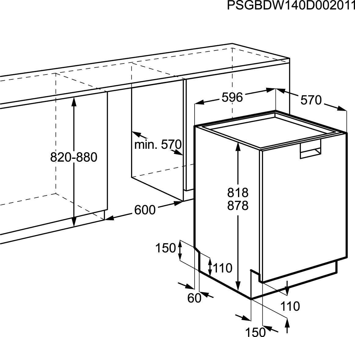 AEG F66682M0P Undercounter 13 place settings – image 2