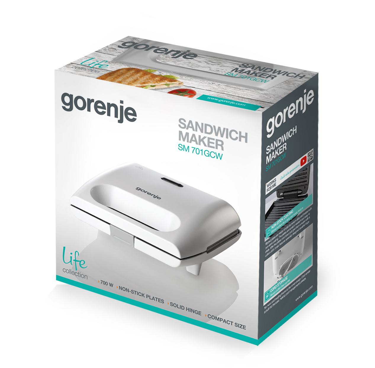 Gorenje SM701GCW contact grill – image 5