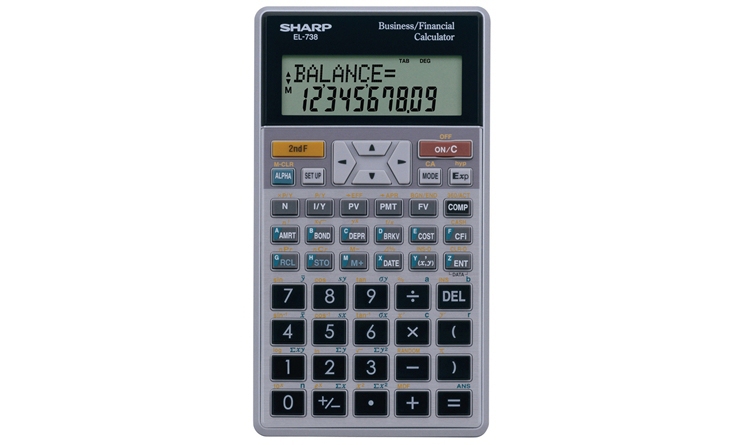 Sharp EL-738C calculator Pocket Financial Grey