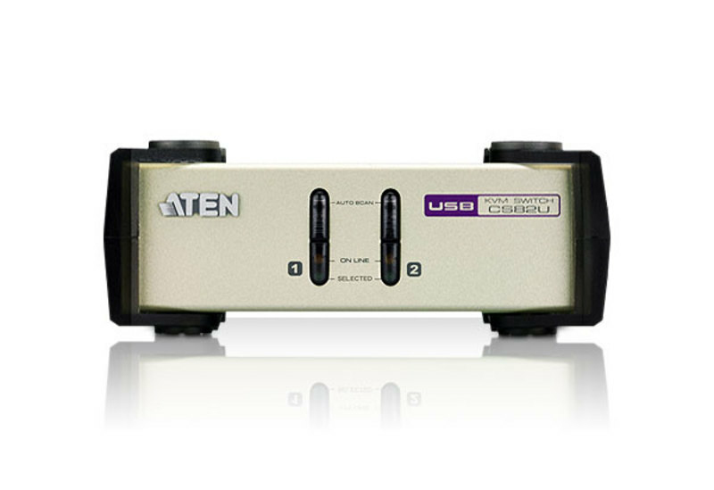 ATEN 2-Port USB - PS/2 VGA KVM Switch (KVM Cables included) – image 3