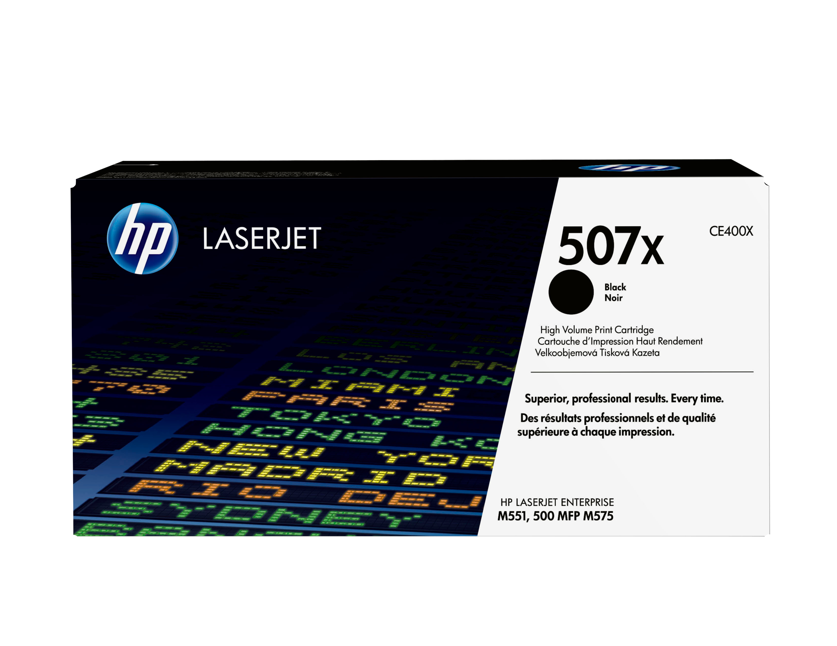 HP 507X, alkuperäinen riittoisa musta LaserJet-värikasetti