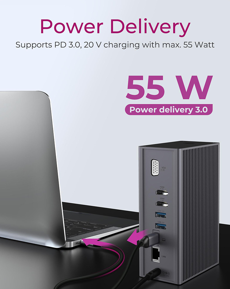 ICY BOX IB-DK2262AC Wired USB 3.2 Gen 1 (3.1 Gen 1) Type-C Anthracite – image 4