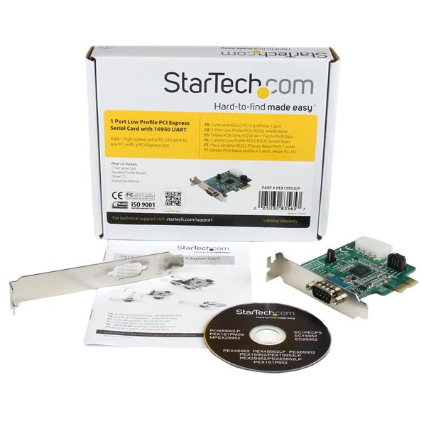 StarTech.com Discontinued and replaced by PEX1S953LP - 1 Port Low Profile Native PCI Express RS232 Serial Card with 16950 UART - PCIe Serial Card - 1 Port LP RS – image 5