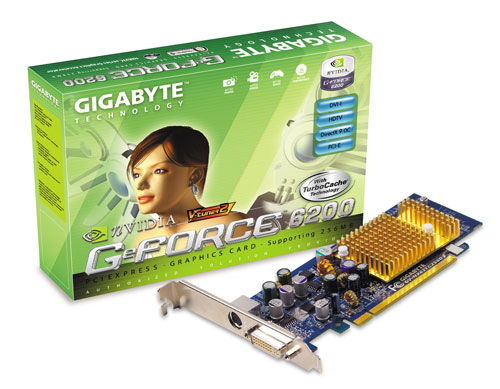 GIGABYTE GV-NX62TC256DS graphics card NVIDIA GeForce 6200