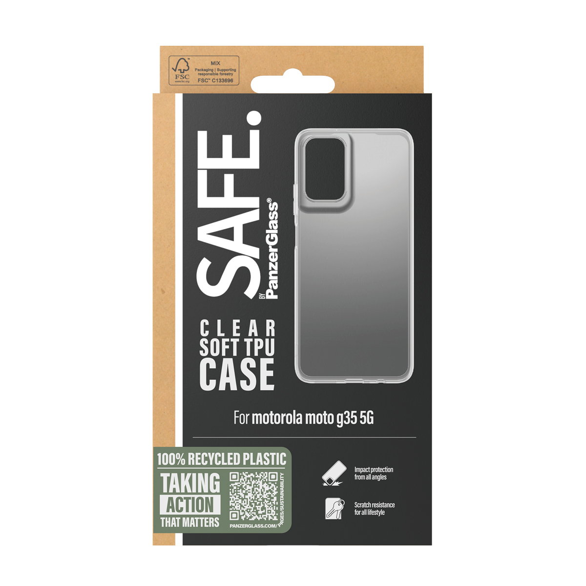 PanzerGlass SAFE. by PanzerGlass® TPU Case Transparent Motorola moto g35 5G – image 3