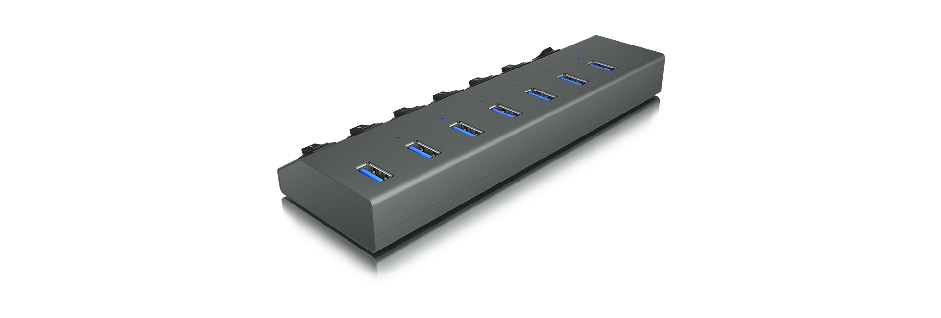 ICY BOX IB-HUB1701-U3 USB 3.2 Gen 1 (3.1 Gen 1) Type-B 5000 Mbit/s Anthracite – image 3