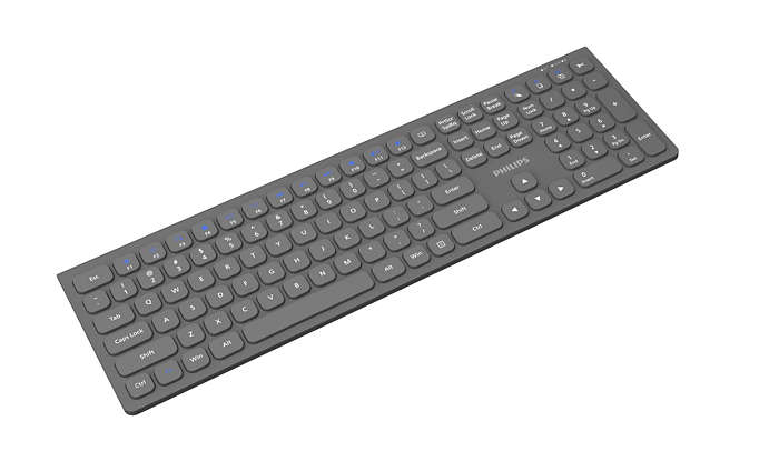 Philips 6000 series SPK6627G/93 keyboard Universal RF Wireless + Bluetooth QWERTY English Grey – image 3