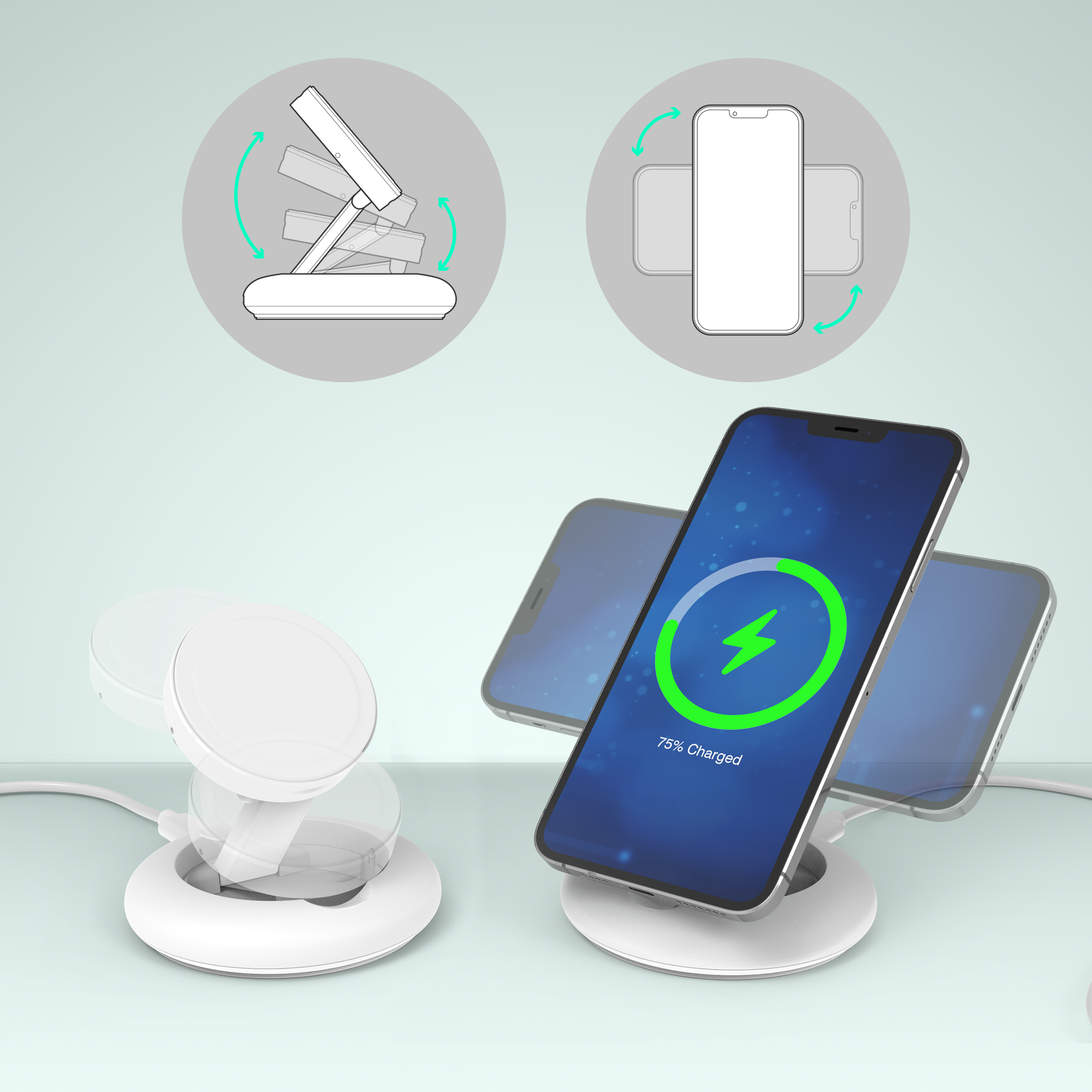 j5create MagSafe 15W Wireless Charging Stand – image 4