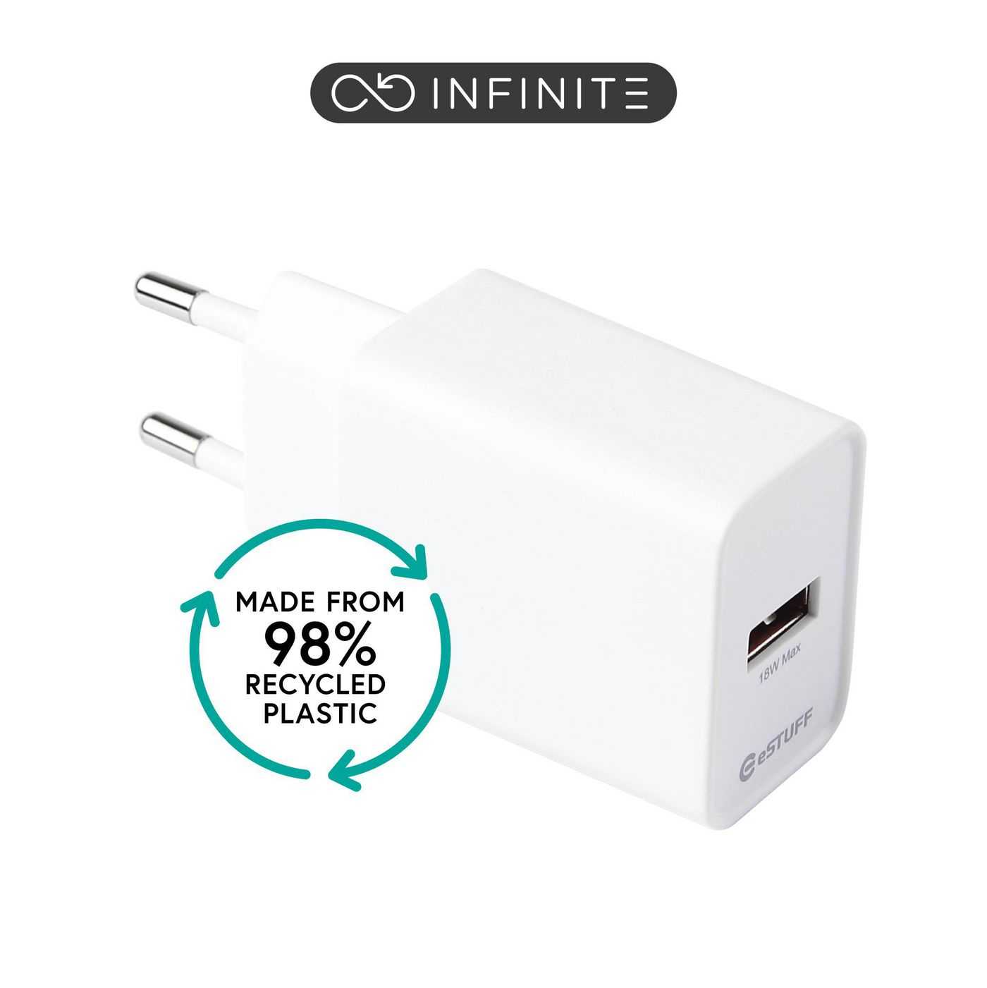 eSTUFF ES637006 mobile device charger Smartphone White AC Fast charging Indoor – image 1