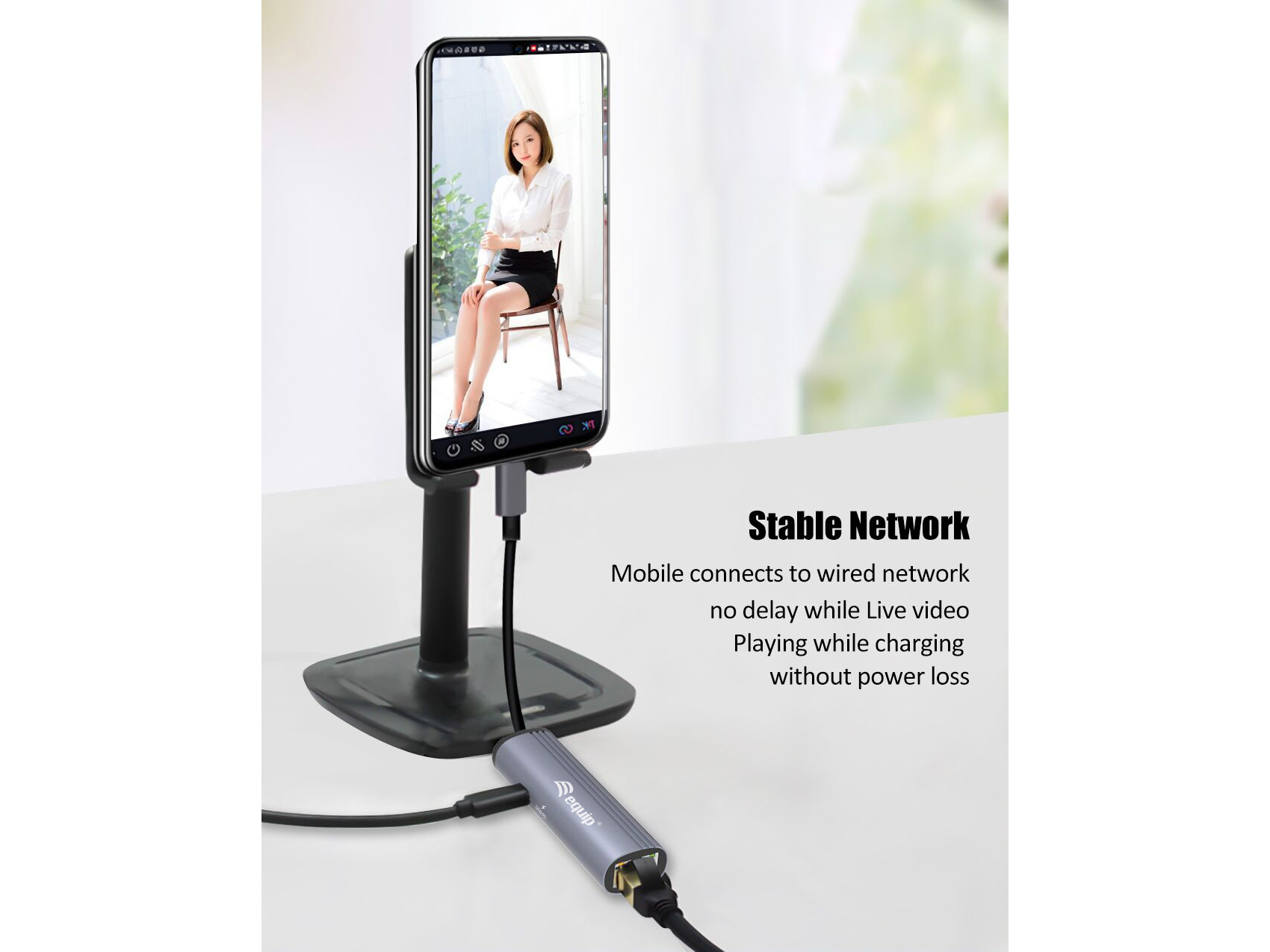 Equip USB-C to RJ45 Gigabit Network + PD Adapter – image 7