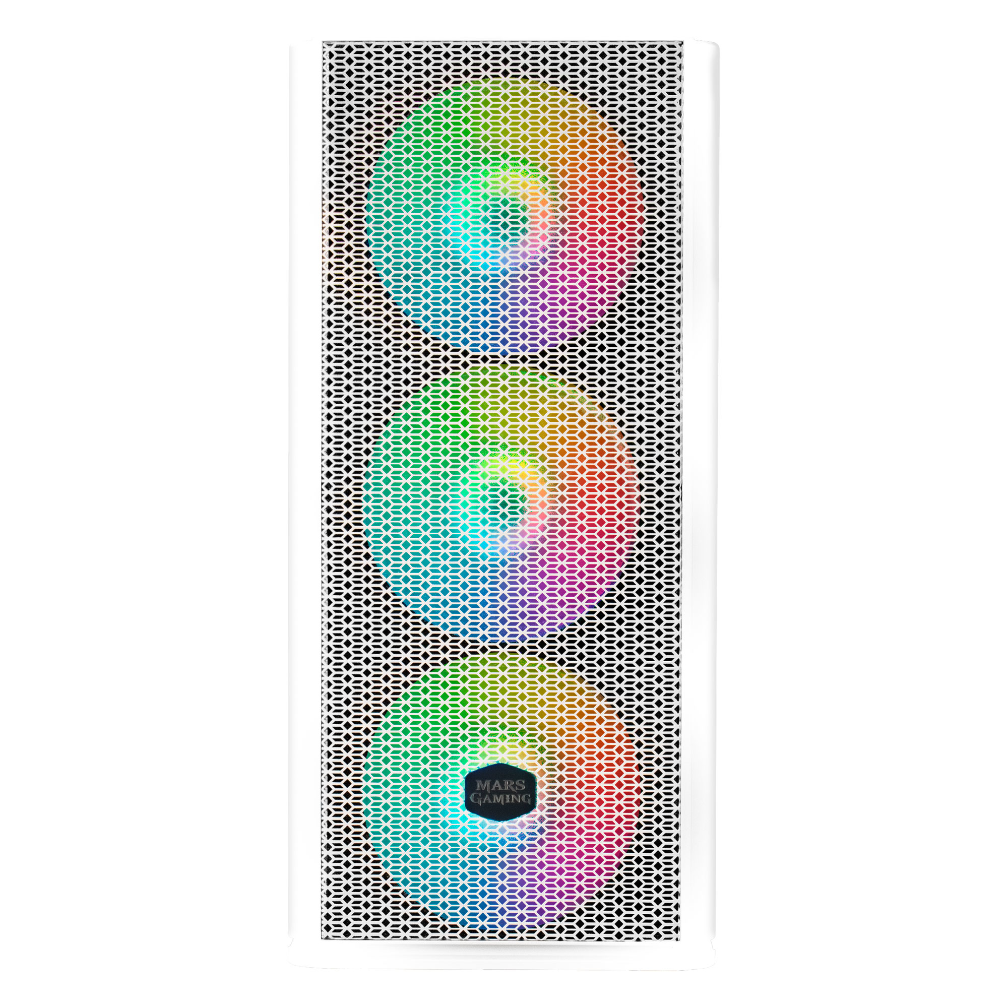 Mars Gaming MCPROW XL E-ATX Gaming PC Case Tempered Glass 4x RGB Fan White – image 2